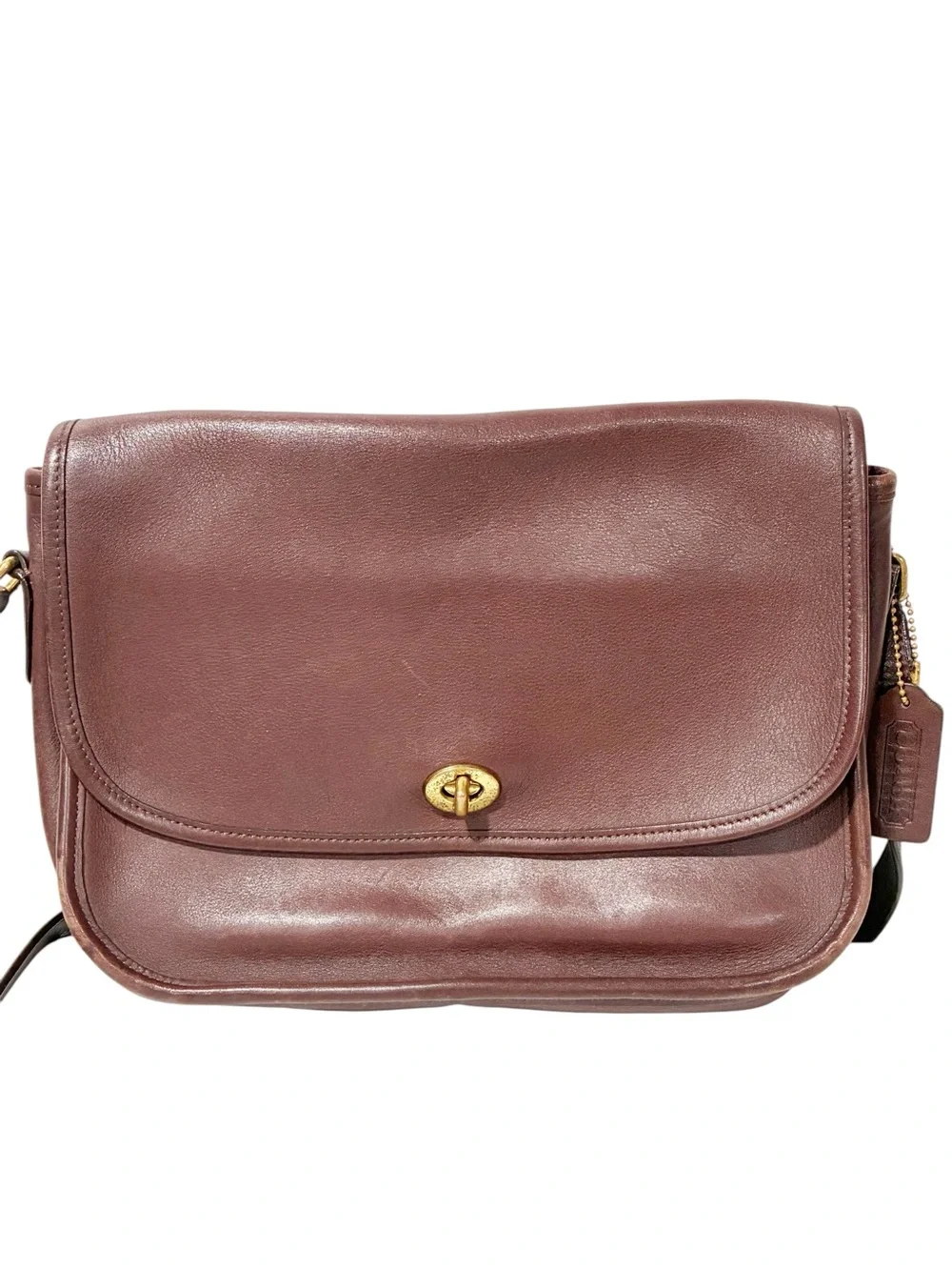 Vintage Coach 9790 Chocolate Brown Leather City Bag Shoulder Crossbody Purse